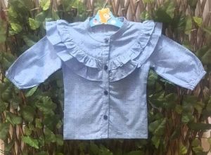 Girls Plain Cotton Shirt