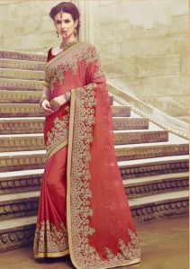 Ladies Blended Chiffon Bridal Wear Saree