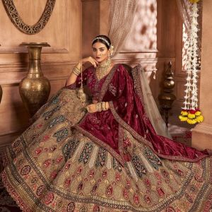 Ladies Cotton Silk Heavy Bridal Lehenga Choli