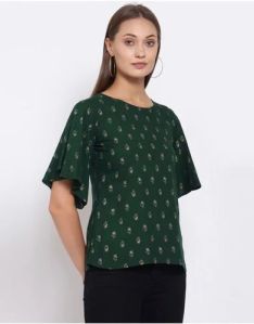 Ladies Nylon Printed Fancy Top