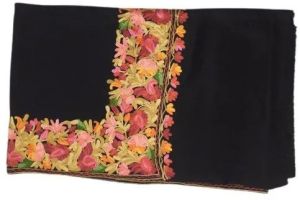 Ladies Semi Pashmina Embroidered Border Shawl