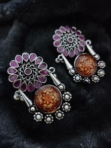 Artificial Stone Work Imitation Earrings