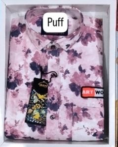 Kids Cotton Full Sleeves Printed Shirt