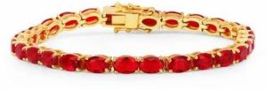 Red Zirconia Tennis Bracelet