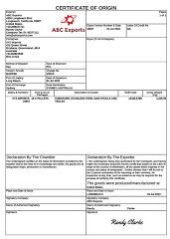 Certificate of Origin