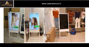 Metal stand with led tv