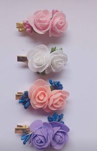 Double Rose Flower Hair Clip