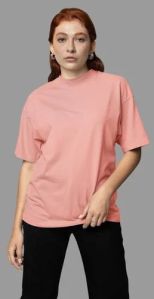 Ladies Light Pink Cotton T-Shirt