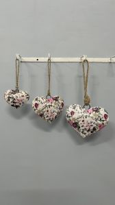 Heart shape iron hanging wind shine with sticker