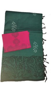 Poly Cotton Multicolor Handloom Saree