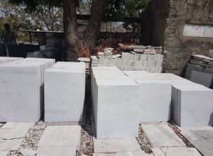 15 mm white dholi khan marble