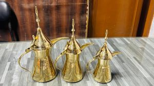 Brass Dallah Flat Base