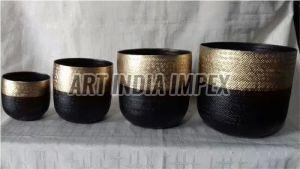 Aluminium Round Planter Set