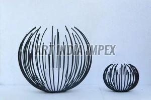 Iron Wire Ball Candle Holder Set