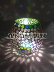 Mosaic Glass Votive Candle Holder