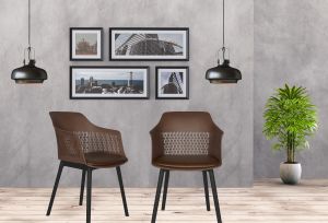 Diya Austria Chair With Cushion With Black Legs