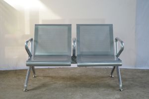 Mild Steel 2-SEATER Waiting Chair With All Handle