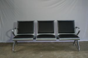 Mild Steel Airport 3 Seater waiting chair with cushion