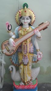 Marble Saraswati Mata Moorti