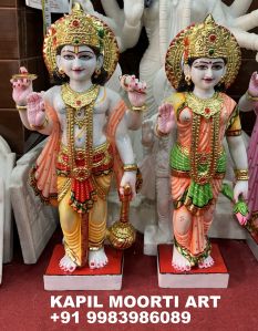 Marble Vishnu Lakshmi Moorti