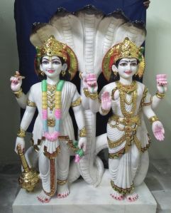 Marble Vishnu Lakshmi Moorti