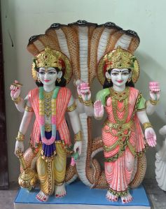 Marble Vishnu Lakshmi Moorti