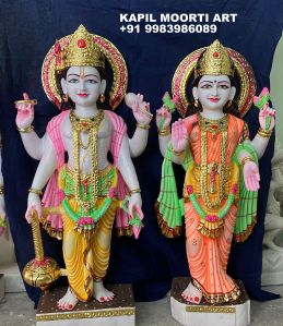 Marble Vishnu Lakshmi Moorti