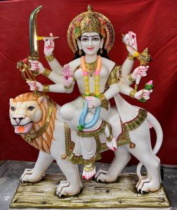 Marble Durga Mata Statue