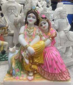 Marble Jugal Jodi Radha Krishna Statue