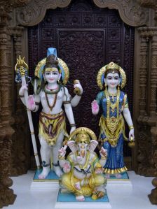 Marble Shankar Parvati Statue