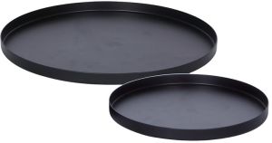 Black Round Iron Trays