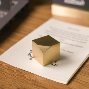 Brass Cube Paper Weight