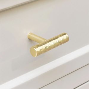 Gold Metal Hammered Drawer Pull Handle