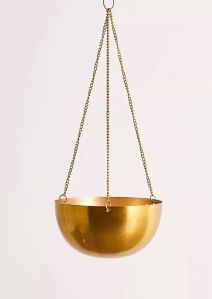 Hanging Brass Planter Pot