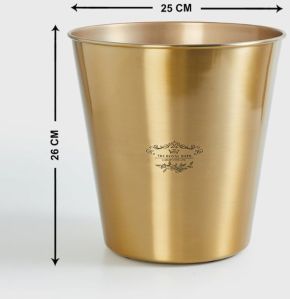 Metal Golden Waste Basket