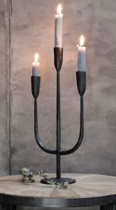 Iron Black Candle Holder