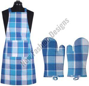 Checked Cotton Cooking Apron