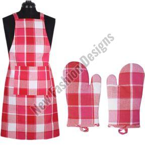 Checked Cotton Cooking Apron