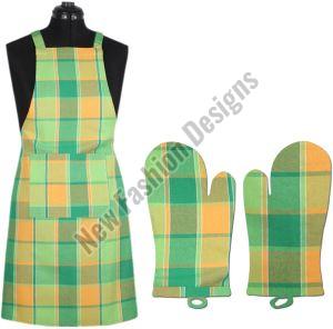 Checked Cotton Cooking Apron