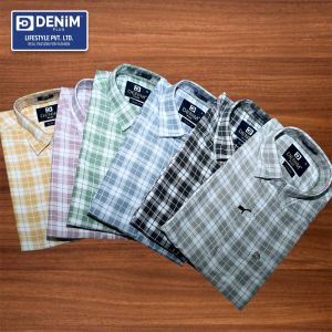 mens cotton check shirts