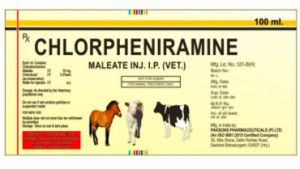 Chlorpheniramine Maleate Injection IP (Vet.)