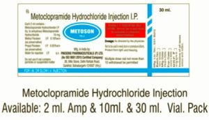 METOCLOPRAMIDE HYDROCHLORIDE INJECTION