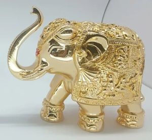 Gold Plated Elephant Statue