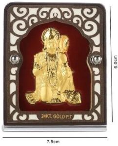 Gold Plated Hanuman Wall Frame