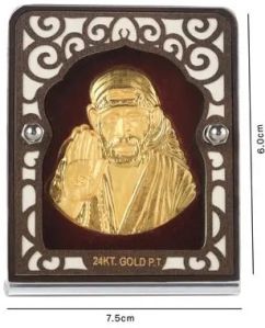 Gold Plated Sai Baba Wall Frame