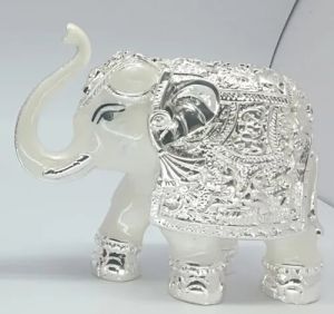 Silver Plated Elephant Statue