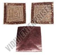 Handmade Zari Work Square Shaped Coaster