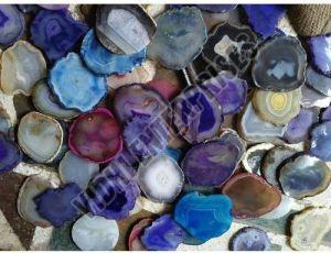 Natural Multicolor Agate Coaster