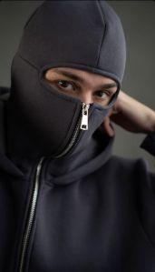 Mens Full Sleeves Mask Hoodie