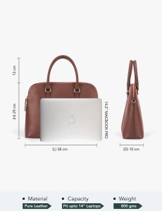 Ladies Brown Laptop Bag